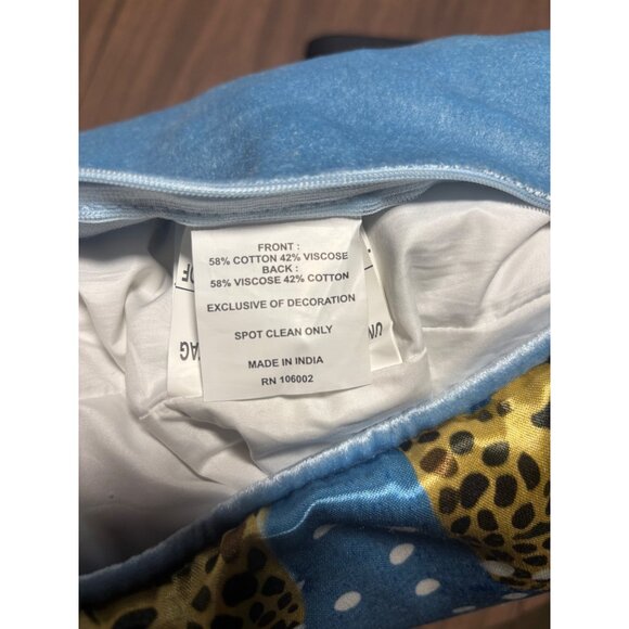 Brentwood Originals Cheetah Pattern Decorative Pillow With Duck Feather Filling - Picture 6 of 7